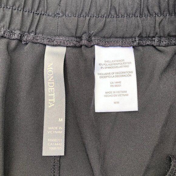 MONDETTA Black Shorts MED Womens Lounge Pockets Bottoms Elastic Waist - Picture 8 of 8